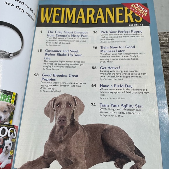 Dog Fancy Popular Dogs Series Weimaraners Volume 42 Magazine Format 128 pages - Picture 2 of 8